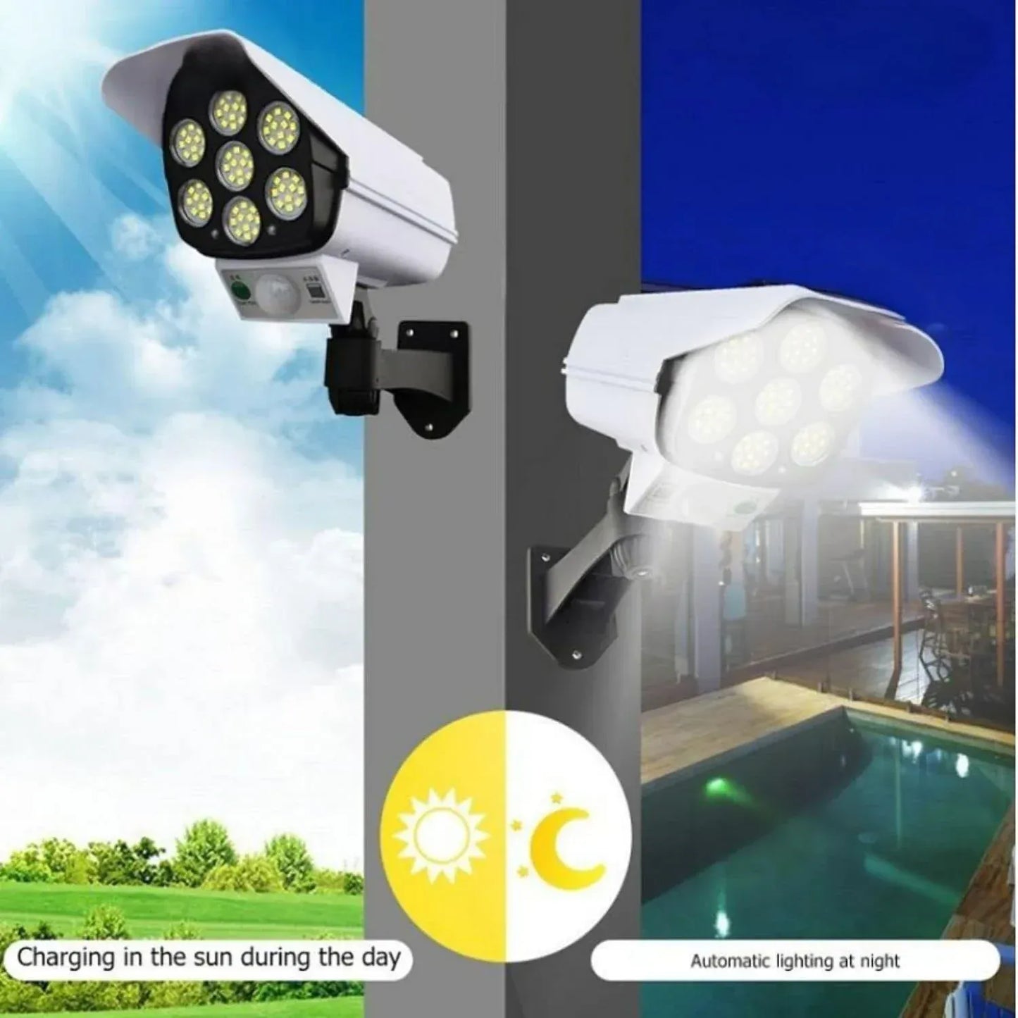 Solar Motion Sensor Camera Shaped Light With Remote Control