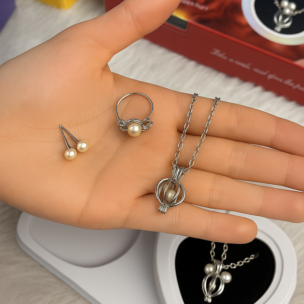 Pearl Love Pendant Necklace