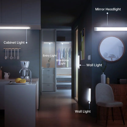 Punch-Free Smart Sensor Magnetic Rechargeable LED Lights: Automatically Turns On with Motion Detection