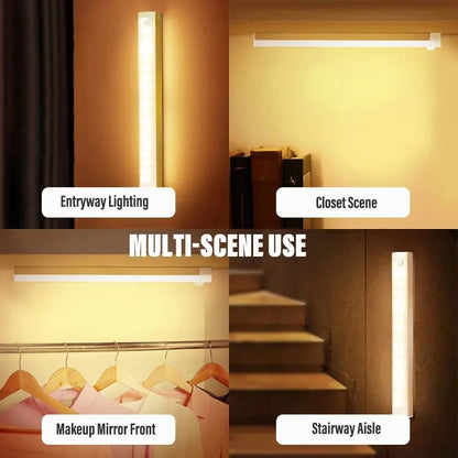 Punch-Free Smart Sensor Magnetic Rechargeable LED Lights: Automatically Turns On with Motion Detection