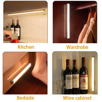 Punch-Free Smart Sensor Magnetic Rechargeable LED Lights: Automatically Turns On with Motion Detection