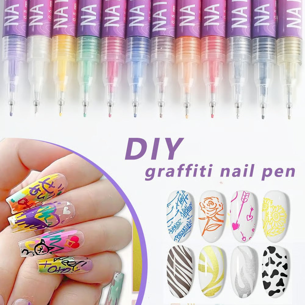 Nail Art Pens Set of 12 Colors